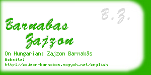 barnabas zajzon business card